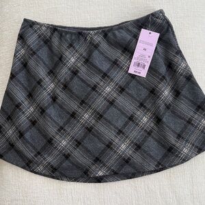 Wild Fable Gray Plaid Skirt